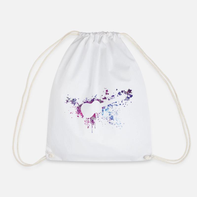 ukulele splash - Drawstring Bag - white