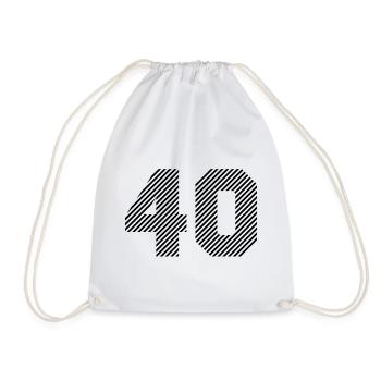 40 - Drawstring Bag - white - Front