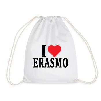 t-shirt I love Erasmus t-shirt gift idea - Drawstring Bag - white - Front