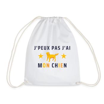 j'peux pas j'ai mon chien - Sac de sport léger - blanc - Devant