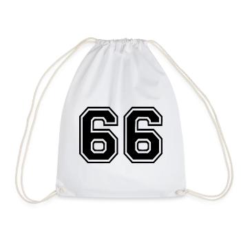 66 - Drawstring Bag - white - Front