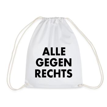 Alle gegen rechts - Turnbeutel - Weiß - Vorne