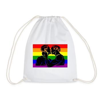 LGBT Rainbow Flag LGBTQ Gay Pride T-Shirt - Sac de sport léger - blanc - Devant