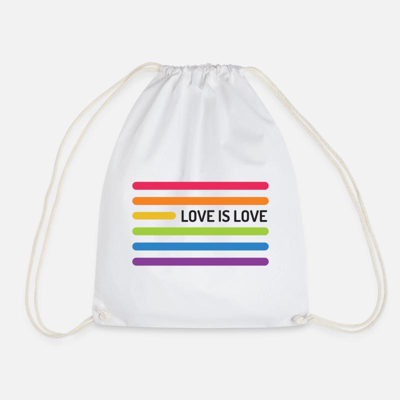 LGBT Pride Monat - Liebe ist Liebe - Turnbeutel - Weiß