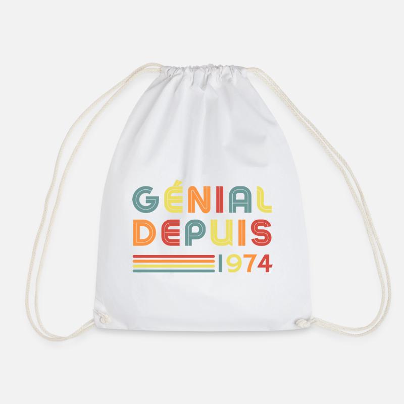 Awesome Since 1974 - Drawstring Bag - white