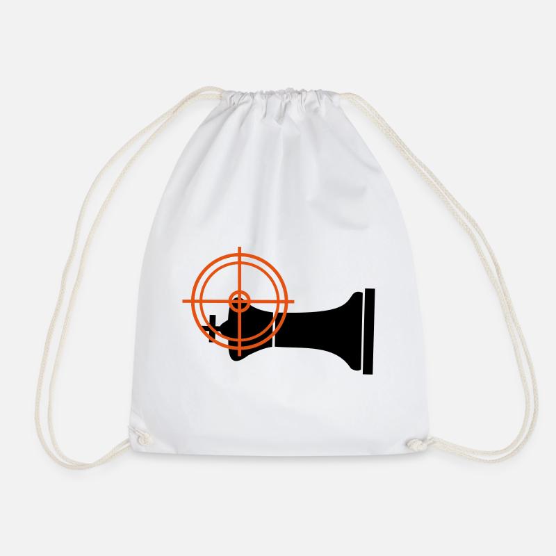 Checkmate lying - Drawstring Bag - white