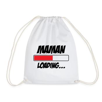 Maman loading... Please Wait - Future Mère - Sac de sport léger - blanc - Devant