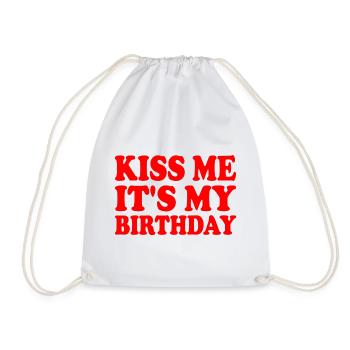 kiss me it's my birthday - Sac de sport léger - blanc - Devant