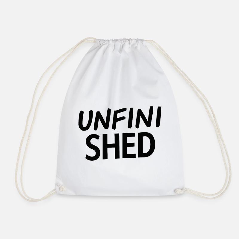 Unfinished Shed Typografie - Turnbeutel - Weiß