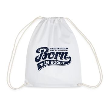 Né en 2006 - Anniversaire - Édition limitée - Sac de sport léger - blanc - Devant