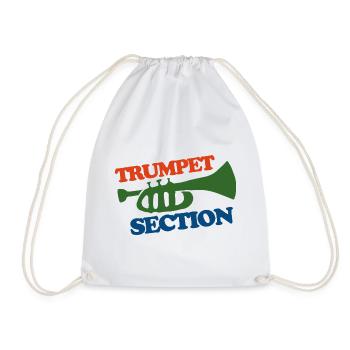 Trompetensektion Logo Tee - Turnbeutel - Weiß - Vorne
