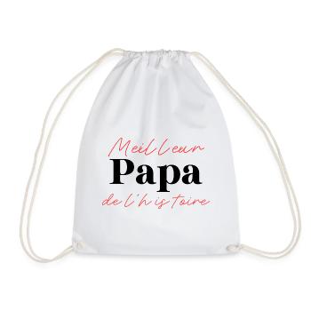 Meilleur Papa de l'histoire - Cadeau Original  - Sac de sport léger - blanc - Devant