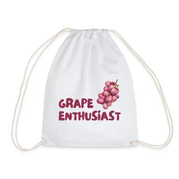 Traubenliebhaber Grapes Enthusiast - Turnbeutel - Weiß - Vorne