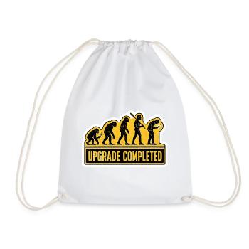 Menschliche Evolution Smartphone-Upgrade-Humor - Turnbeutel - Weiß - Vorne