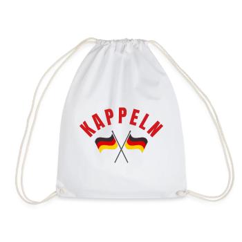 Kappeln Kreuzende Deutsche Flaggen - Turnbeutel - Weiß - Vorne