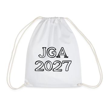JGA 2027 Schriftzug handgezeichnet - Turnbeutel - Weiß - Vorne