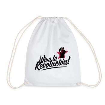 revolution fist - Drawstring Bag - white - Front