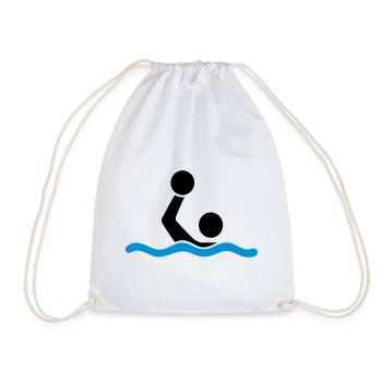 water polo - Drawstring Bag - white - Front
