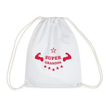 Super Grandpa ! - Drawstring Bag - white - Front