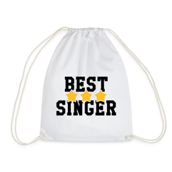 Best Singer - Drawstring Bag - white - Front