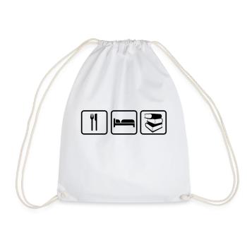 Eat Sleep Read - Sac de sport léger - blanc - Devant