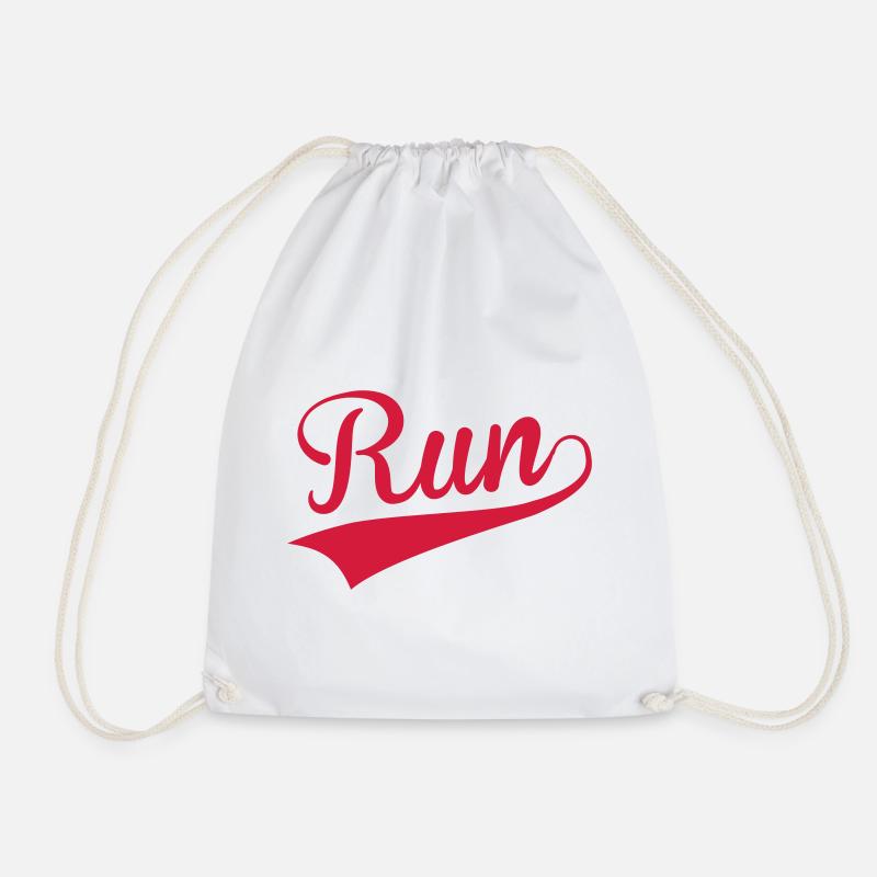 Running / Jogging / Run / Trail / Sport - Drawstring Bag - white