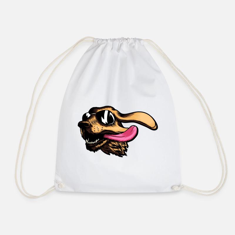 Dog Dogs - Drawstring Bag - white