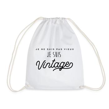 Je ne suis pas vieux je suis vintage - Sac de sport léger - blanc - Devant