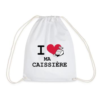 I love ma caissière - Sac de sport léger - blanc - Devant