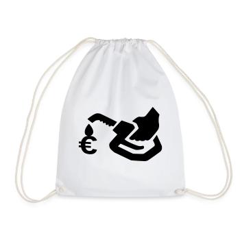 gas pump - Drawstring Bag - white - Front