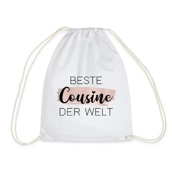 Beste Cousine der Welt - Turnbeutel - Weiß - Vorne