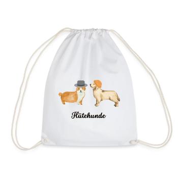 Hütehunde, Hunde mit Hüten - Turnbeutel - Weiß - Vorne