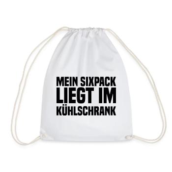 Mein Sixpack Liegt Im Kühlschrank - Turnbeutel - Weiß - Vorne