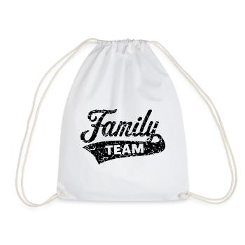 Équipe Famille (Famille / Vintage / Noir) - Sac de sport léger - blanc - Devant