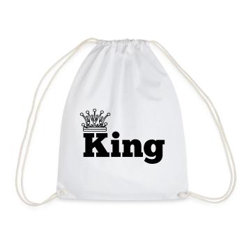 King 1 - Drawstring Bag - white - Front