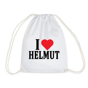 T-Shirt Name I love Helmut Geschenkidee T-Shirt - Turnbeutel - Weiß - Vorne