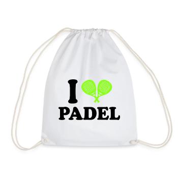 Ich liebe Padel - Turnbeutel - Weiß - Vorne