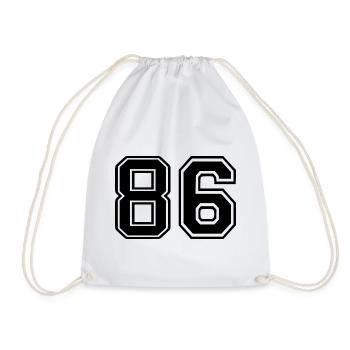 86 - Drawstring Bag - white - Front