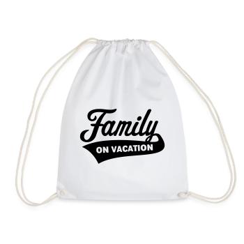 Famille En Vacances (Vacances En Famille / Noir) - Sac de sport léger - blanc - Devant