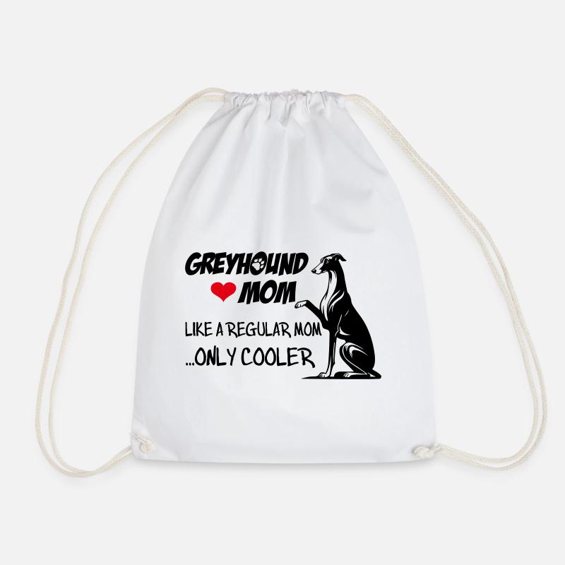 Greyhound Mom - Turnbeutel - Weiß