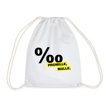 Promille, Malle - Turnbeutel - Weiß - Vorne