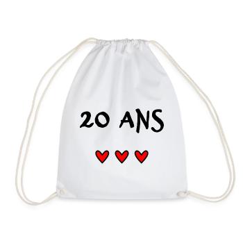 JAHRESTAG. ALLES GUTE ZUM GEBURTSTAG. ALLES GUTE ZUM GEBURTSTAG. - Turnbeutel - Weiß - Vorne