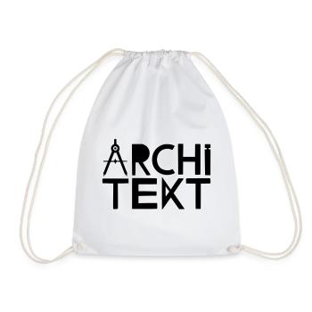 Architekt Schriftzug mit Zirkel - Turnbeutel - Weiß - Vorne