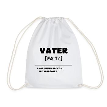 Father Definition Is Always Right Delayed - Drawstring Bag - white - Front