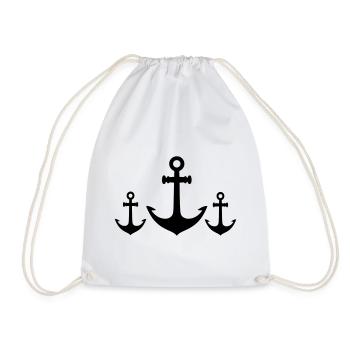 Anchor crew - Drawstring Bag - white - Front