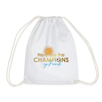 argentina_champions - Drawstring Bag - white - Front
