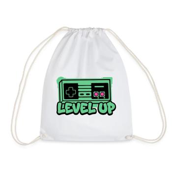 Level Up Controller Icon - Turnbeutel - Weiß - Vorne