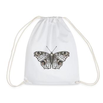 Gotischer Skelett-Schmetterling - Turnbeutel - Weiß - Vorne