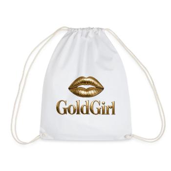 GoldGirl Metallic Lips Logo - Turnbeutel - Weiß - Vorne