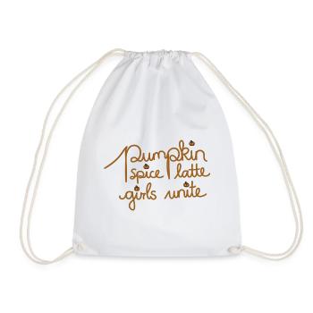 Pumpkin Spice Latte - kreatives Herbst Design - Turnbeutel - Weiß - Vorne